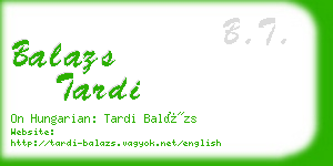 balazs tardi business card